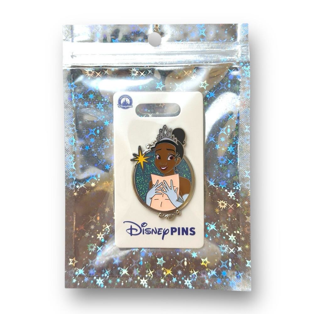 2025 Disney Park Princess Portrait Silver Frame Princess & The Frog Tiana OE Pin